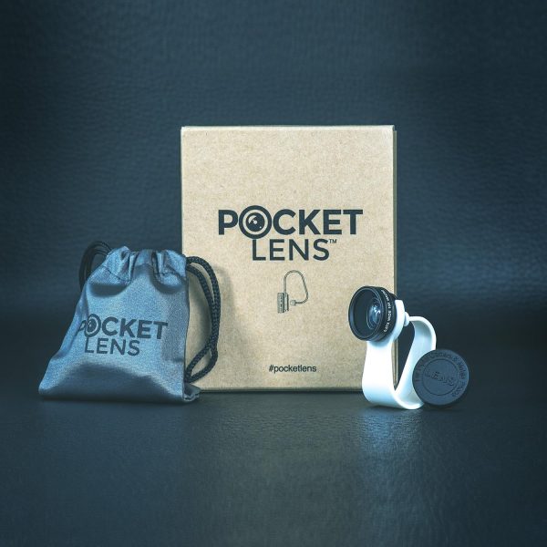 PocketLens 2-in-1 Macro & Wideangle iPhone Camera Lens, Universal Smartphone Accessories for Photography Enthusiasts White - Image 2