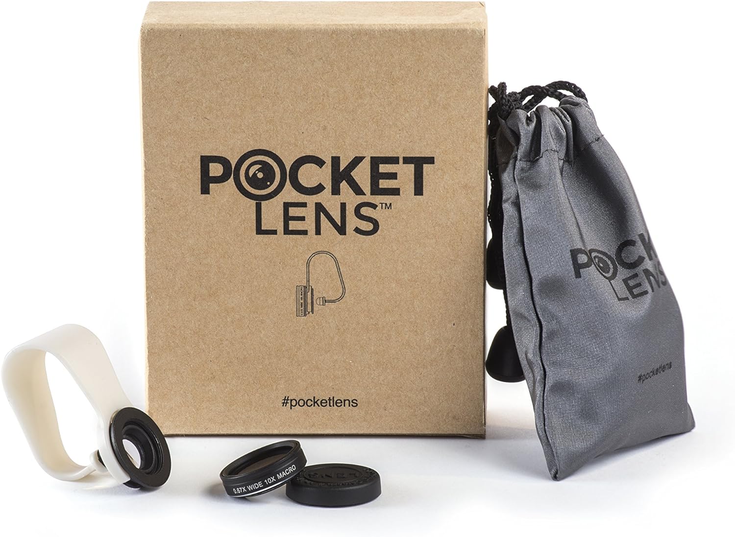 PocketLens 2-in-1 Macro & Wideangle iPhone Camera Lens, Universal Smartphone Accessories for Photography Enthusiasts White - Image 9